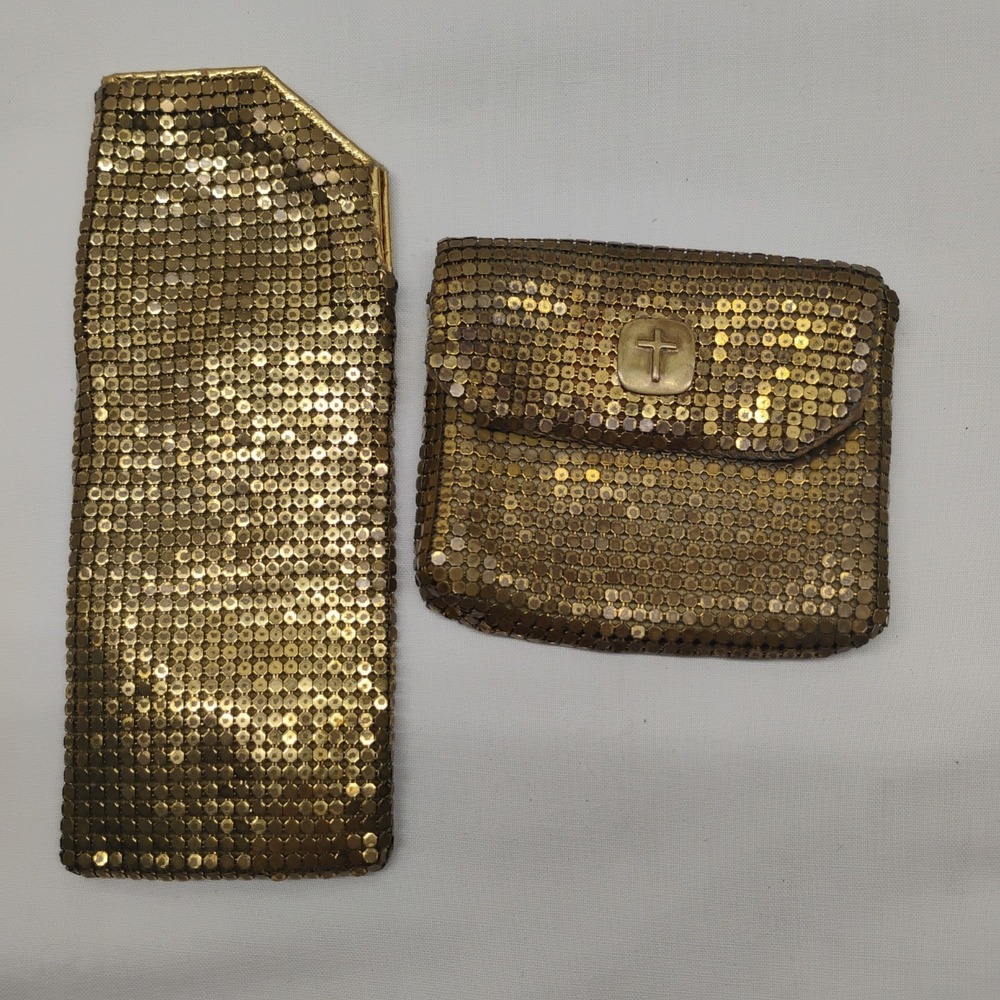 Vintage 1950s Duramesh Eye Glasses Case & Change Purse Hollywood‎ Regency Retro